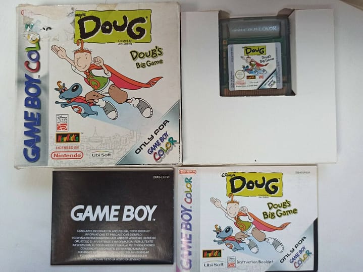 DISNEY DOUG'S BIG GAME como nuevo completo GB color Pal ORIGINAL(156)