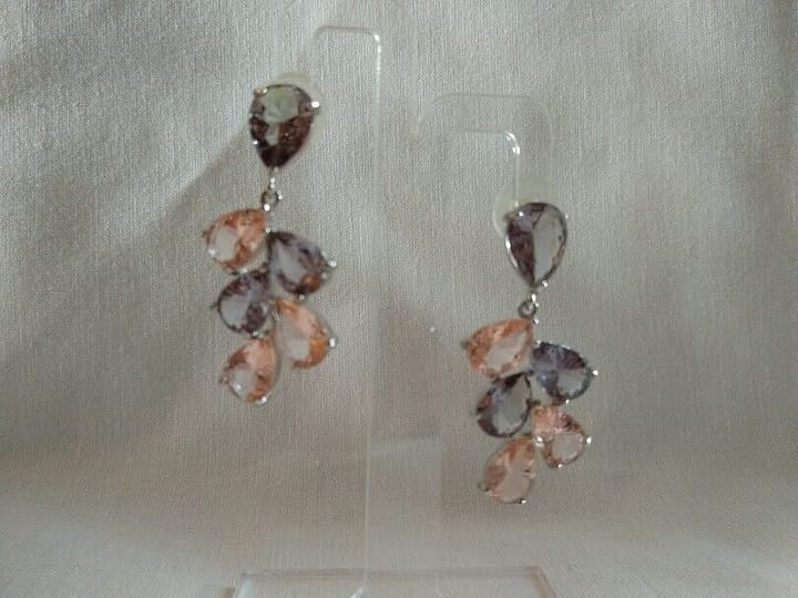 Pendientes mujer fantasía cristal cierre de presión Nuevos (106) - Imagen 3