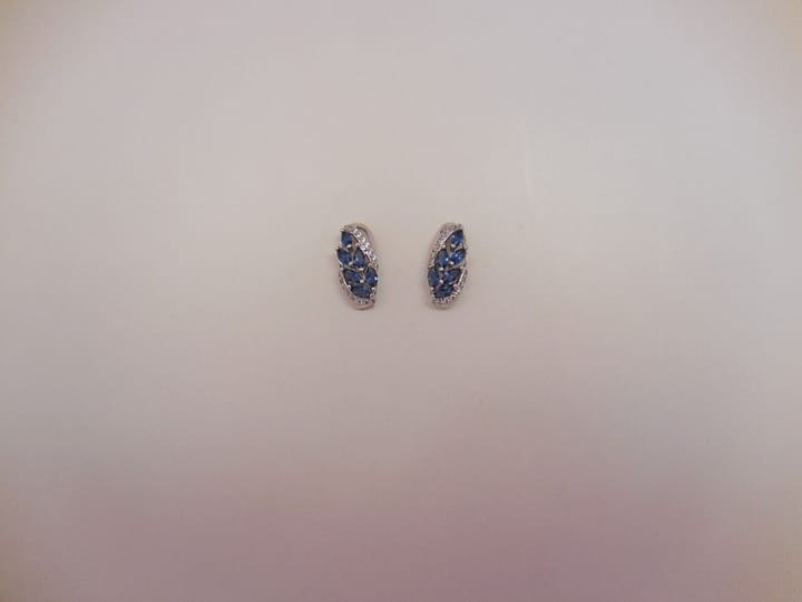 Pendientes bisuteria color plata y piedras azules