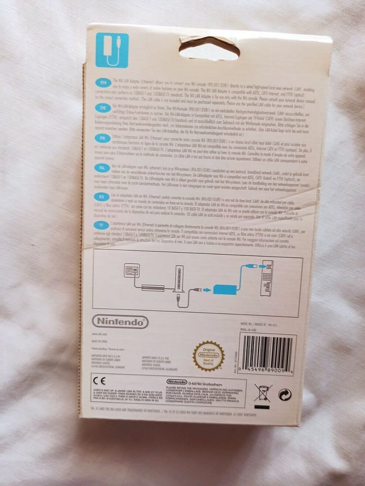 Adaptador LAN PARA NINTENDO Wii ORIGINAL NUEVO  (151) - Imagen 3