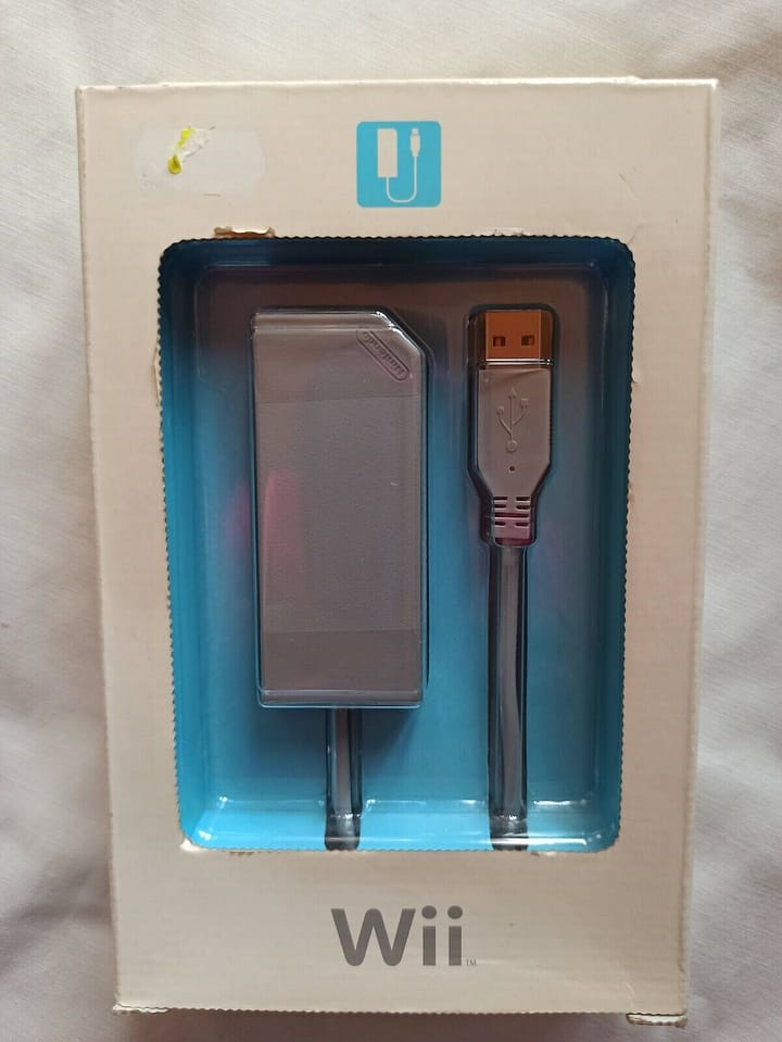 Adaptador LAN PARA NINTENDO Wii ORIGINAL NUEVO  (151)