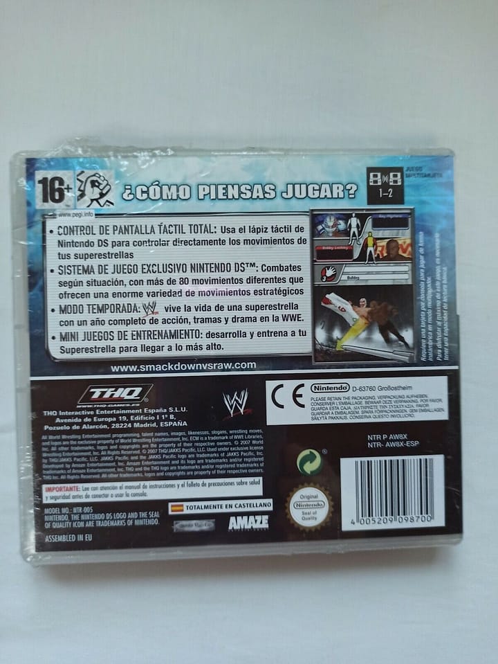 SmackDown vs. Raw 2008  para Nintendo DS Nuevo y precintado (147) - Imagen 3