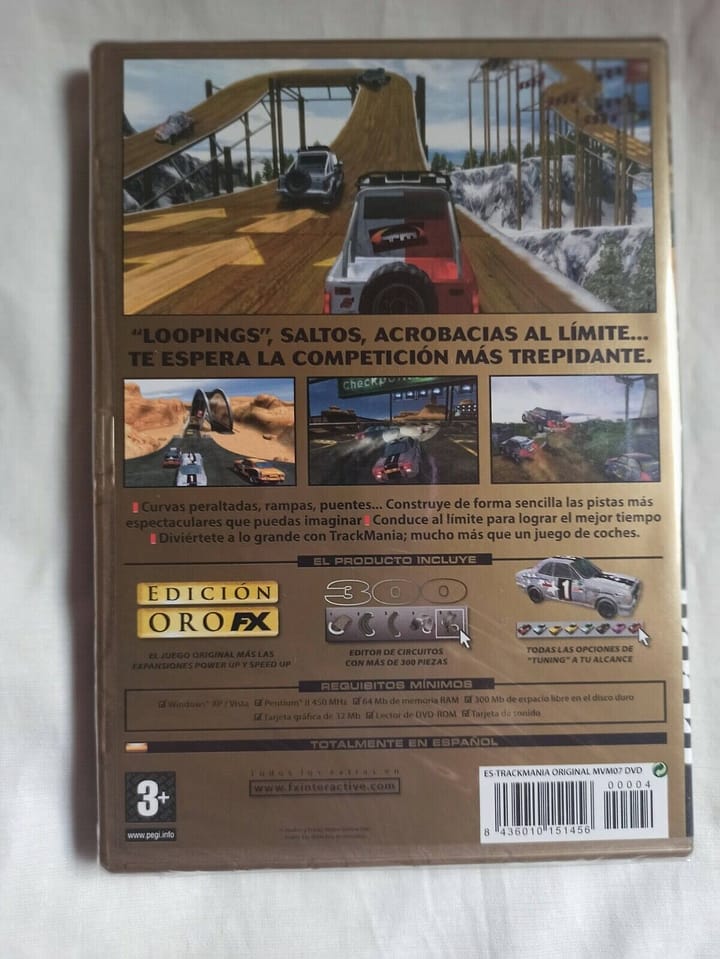 TRACKMANIA ORIGINAL EDICION ORO PC WIN XP / VISTA  Nuevo  precintado  (142) - Imagen 3