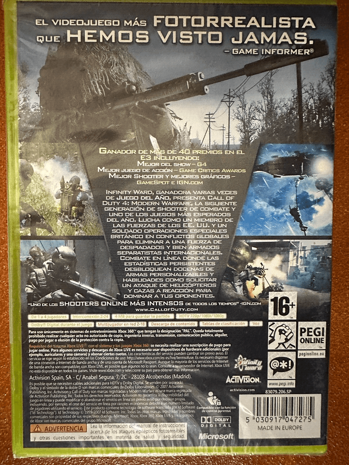 Call of Duty 4 Modern Warfare para XBOX360 Nuevo y precintado Pal PERFECTO - Imagen 3