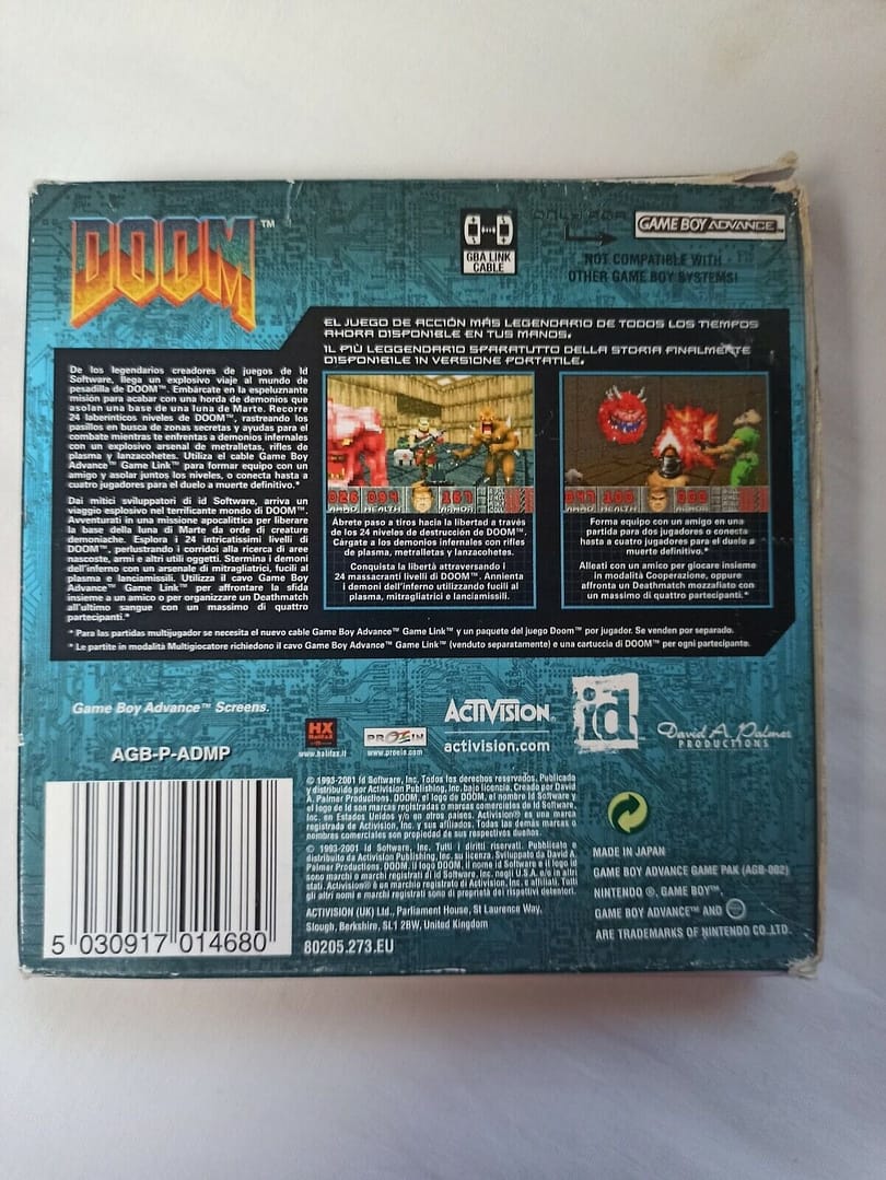 DOOM SIN INSTRUCCIONES BUEN ESTAD GB ADVANCE Pal ORIGINAL(156) - Imagen 3