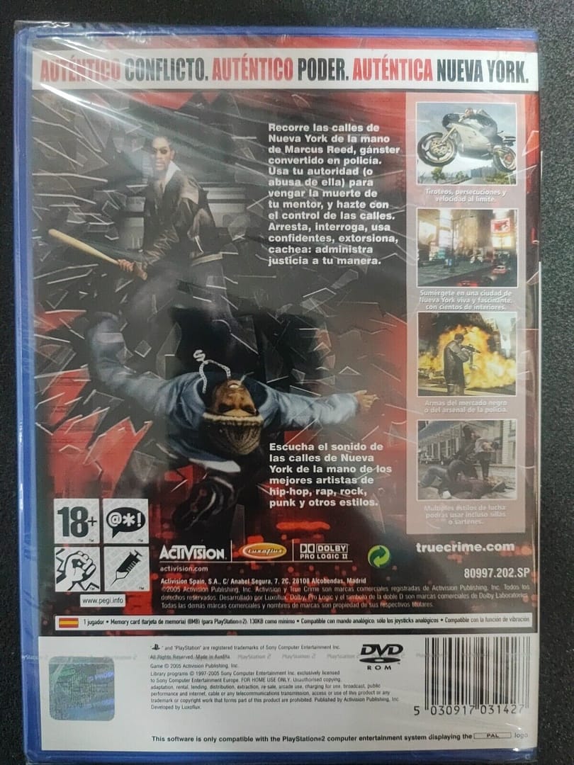 True Crime New York City para playstation 2 Pal Nuevo y precintado - Imagen 4
