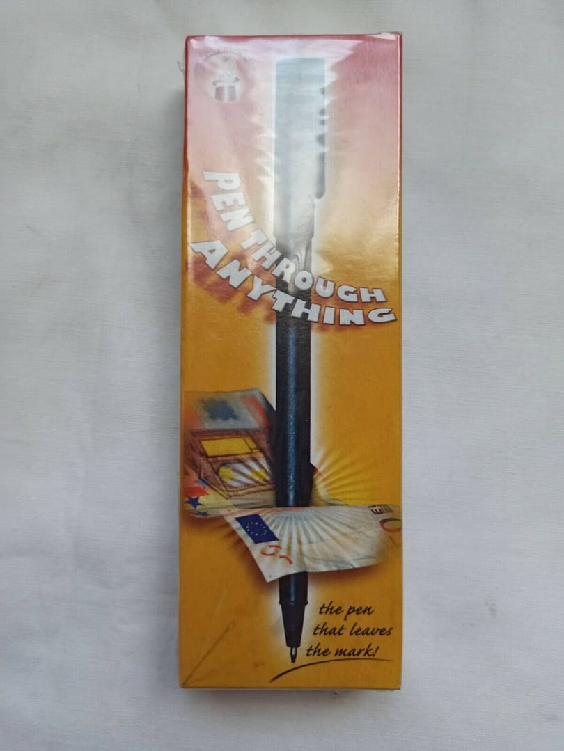 LAPIZ A TRAVES DE BILLETE EN CAJA PARA MAGIA NUEVA (157)