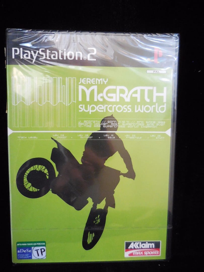 Jeremy McGrath Supercross Word para playstation 2 nuevo y precintado