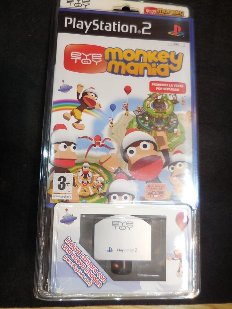 Monkey Mania eye toy para playstation2 Nuevo y Precintado con cámara.