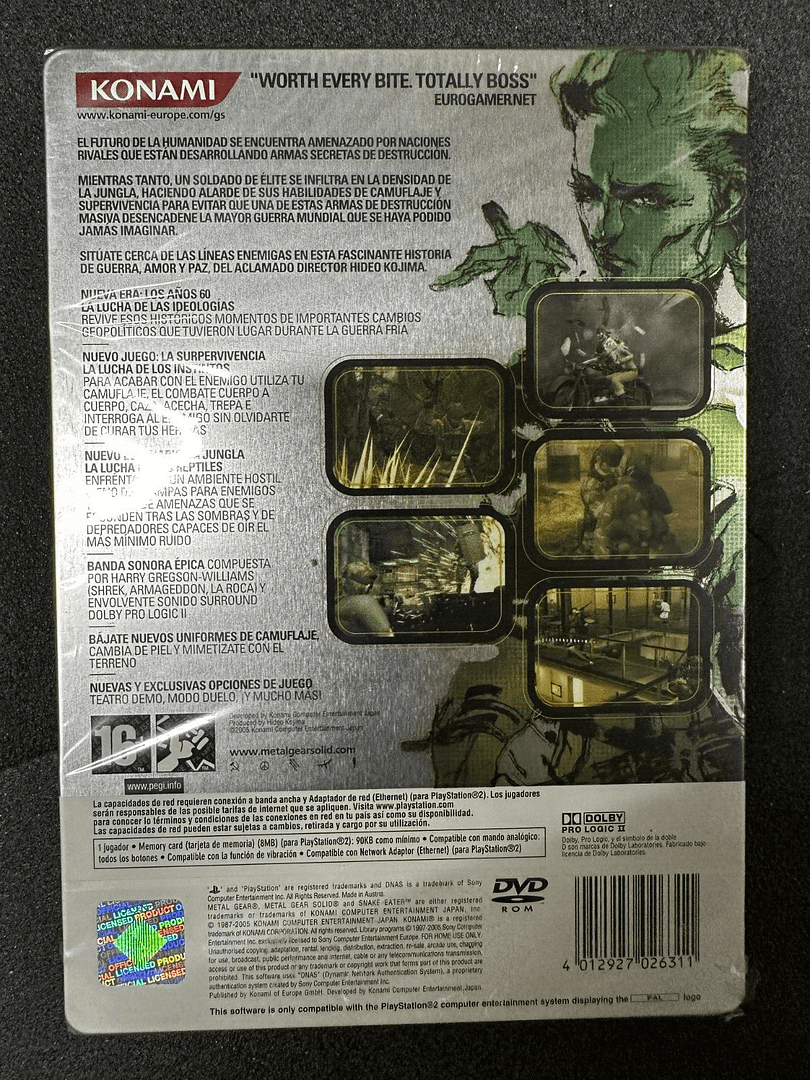 Metal Gear Solid 3 Snake Eater edición limitada metál PS2 PAL.(62).PERFECTO - Imagen 3