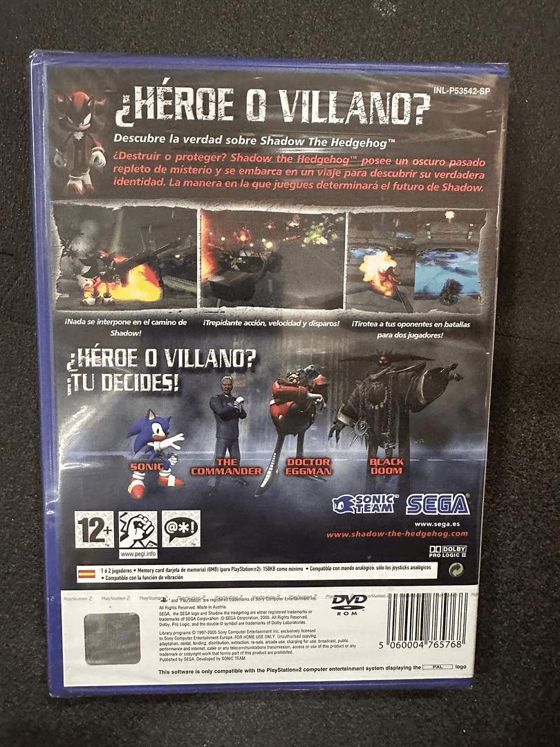 Shadow The Hedgehog para playstation 2 nuevo y precintado - Imagen 4