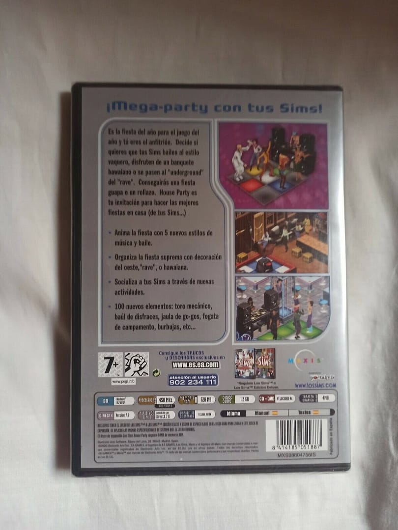 LOS SIMS HOUSE PARTY DISCO EXPAN PC WIN 95 / 98 Y XP  Nuevo  precintado  (142) - Imagen 3