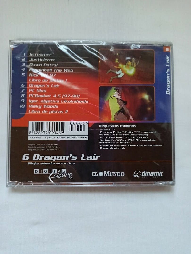 PC DRAGON'S LAIR  SOLO WIN 95 Nuevo precintado (147) - Imagen 3