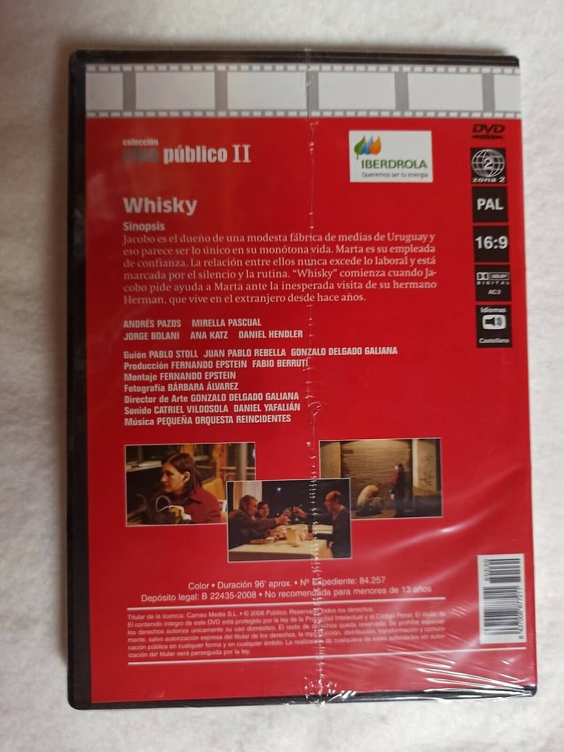 WHISKY PELICULA EN DVD NUEVA Y PRECINTADA (138) - Imagen 3