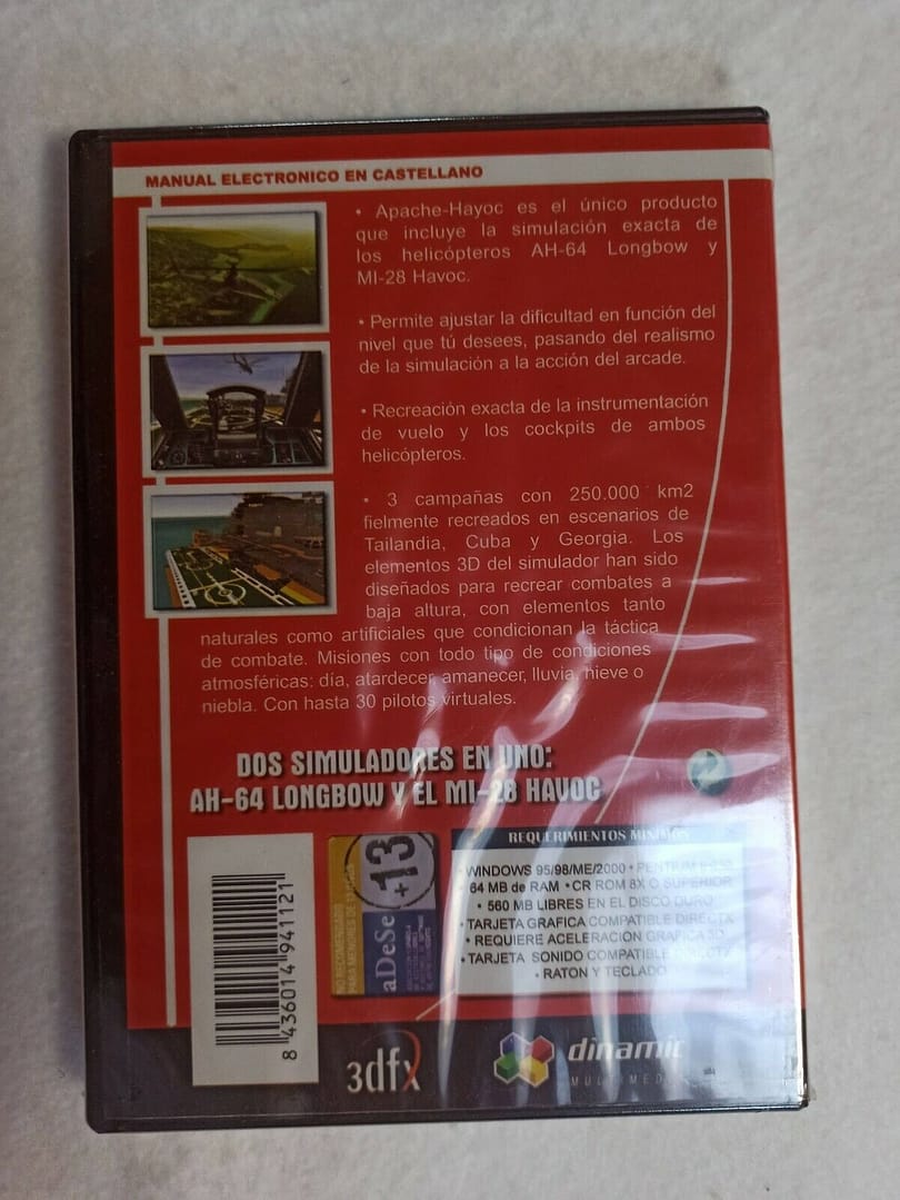 APACHE VS HAVOC PARA PC  WINDOWS 95/98/ME/2000 nuevo precintado (150) - Imagen 3