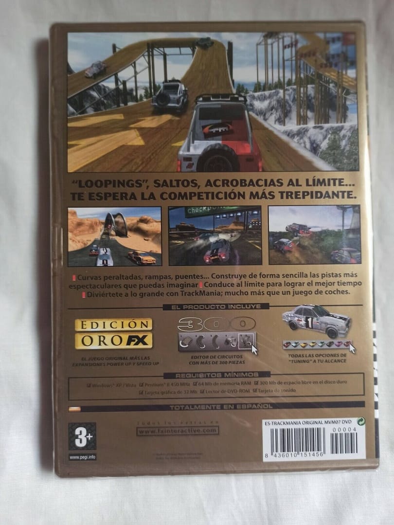 TRACKMANIA ORIGINAL EDICION ORO PC WIN XP / VISTA Nuevo precintado (142) - Imagen 3