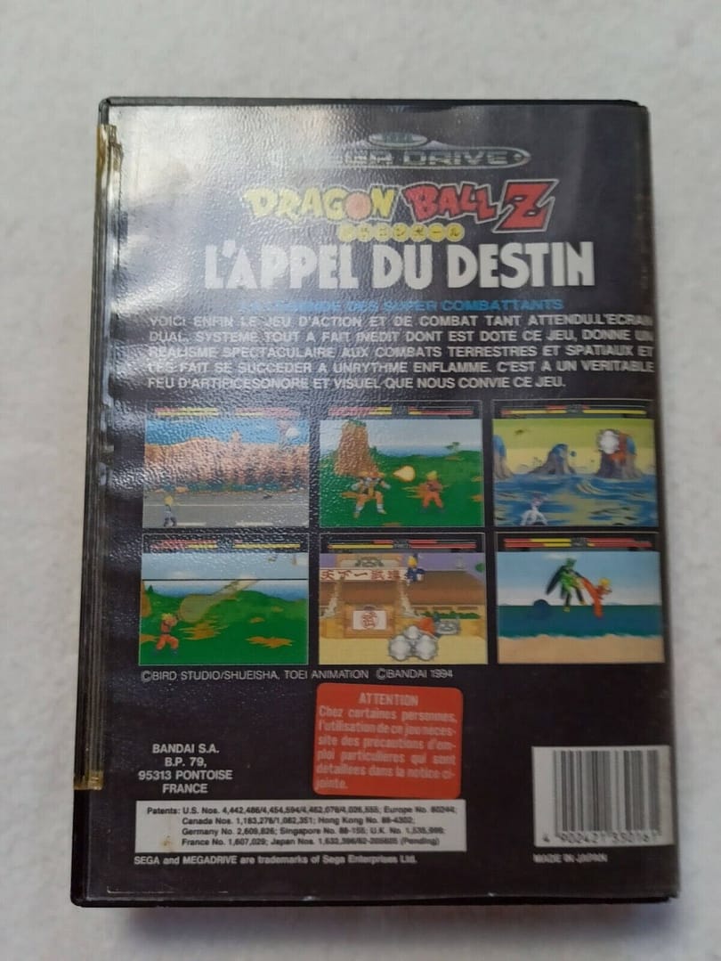 DRAGOM BALL Z L'APPEL DU DESTIN para mega drive 16 Bit usado (150) - Imagen 3