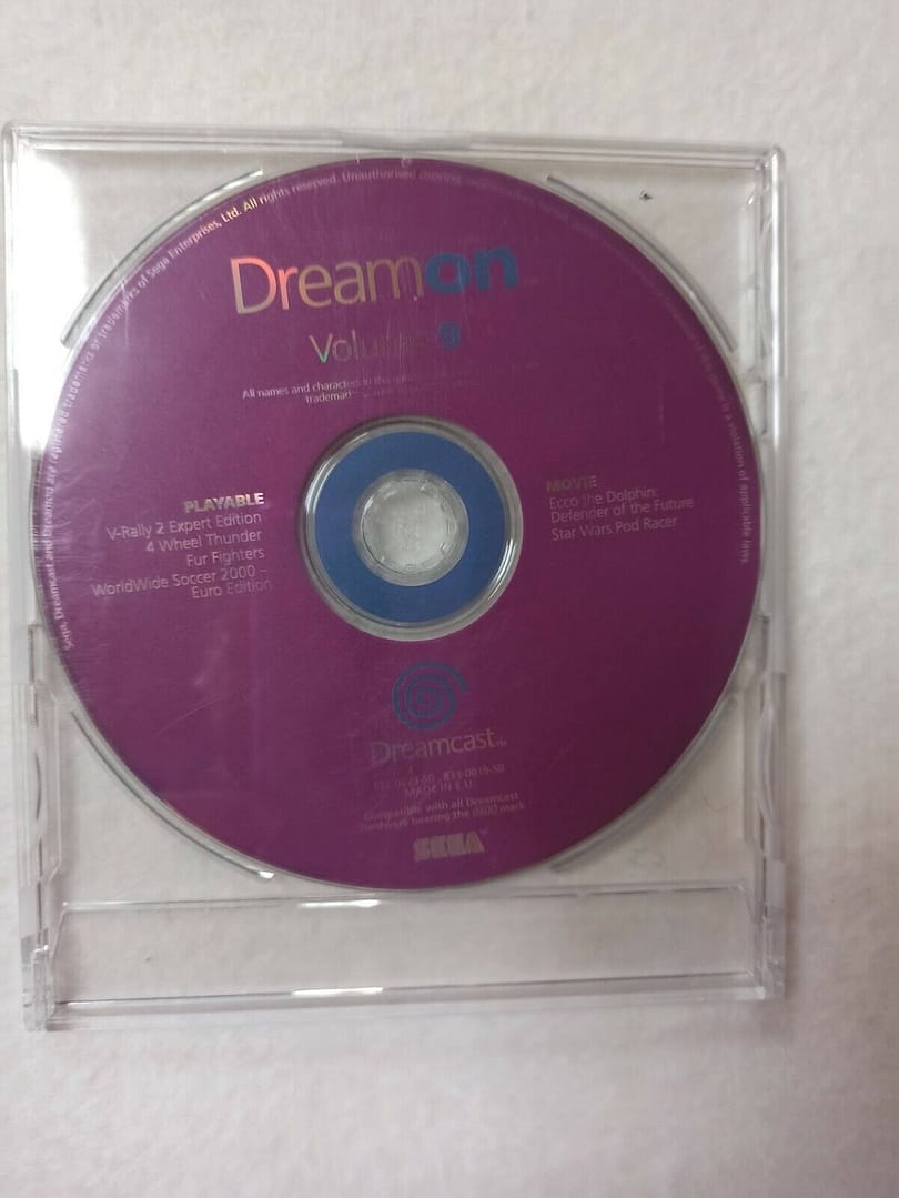 Dreamon volumen 9 CD Demo para  Dreamcast Pal Esp Nuevo(151)