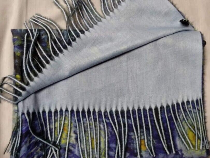 Pasmina Cashmere estampado inspirado cuadro van Gogh Nuevo con etiquetas (105) - Imagen 6