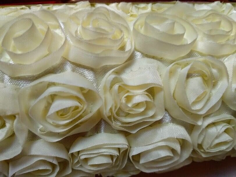 Bolso fiesta,clutch,cartera de mano mujer con cadena con flores Nuevo - Imagen 4