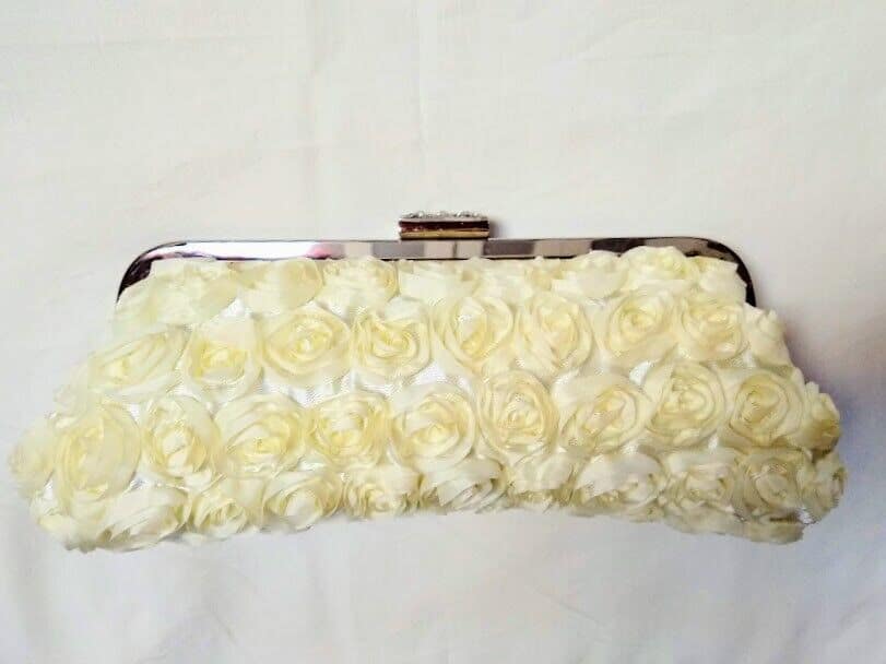 Bolso fiesta,clutch,cartera de mano mujer con cadena con flores Nuevo