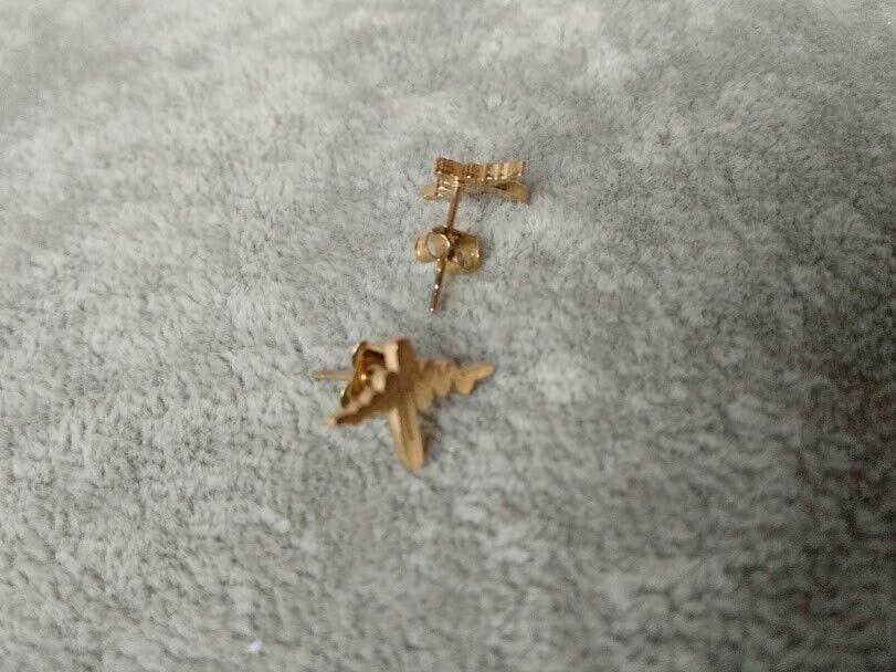 Collar gargantilla y pendientes acero con baño dorado y colgante Nuevos (106) - Imagen 6