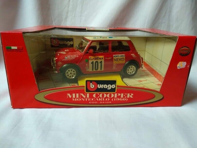 Mini Cooper Montecarlo 1960 1/16 Edicion limitada Burago Metal