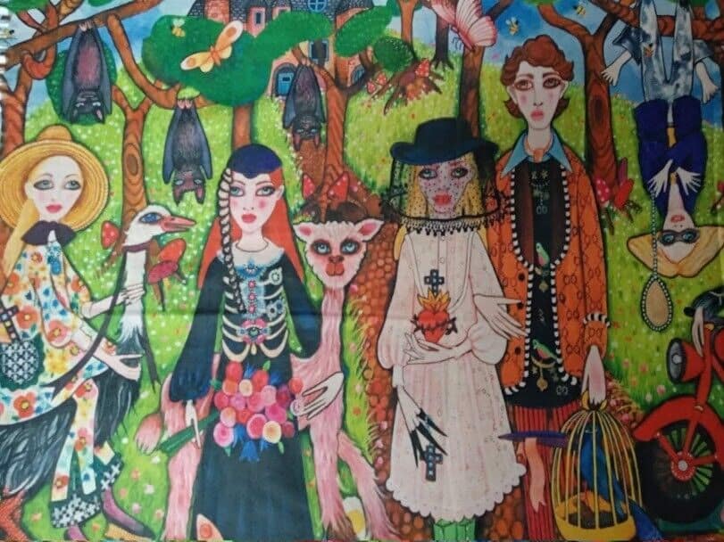 Pasmina Cashmere estampado figuras bosque Nuevo con etiquetas (105) - Imagen 7