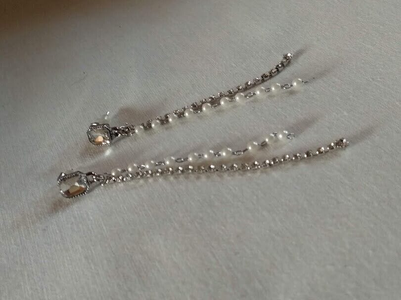 Pendientes mujer largos cierre de presión Nuevos (106) - Imagen 3