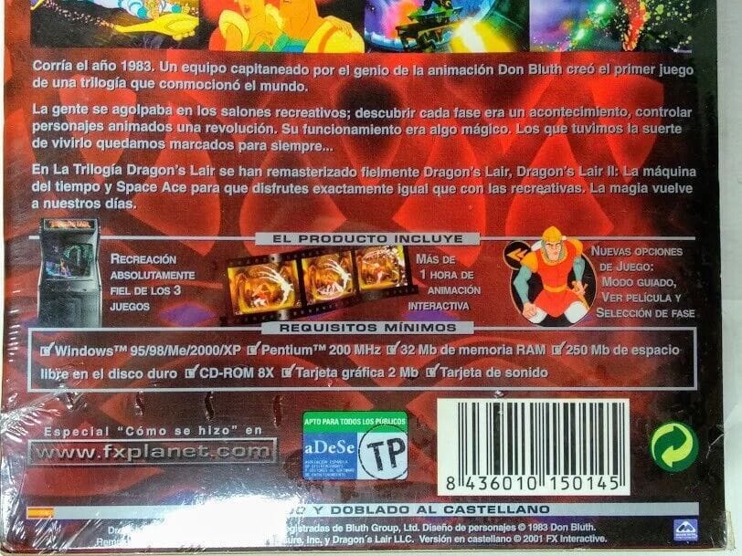 La Trilogia Dragons Lair edicion especial coleccionista PC Nuevo y precintado - Imagen 5