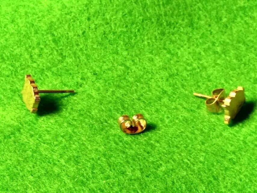 Pendientes acero dorado mujer colección primavera búhos  con presión - Imagen 3