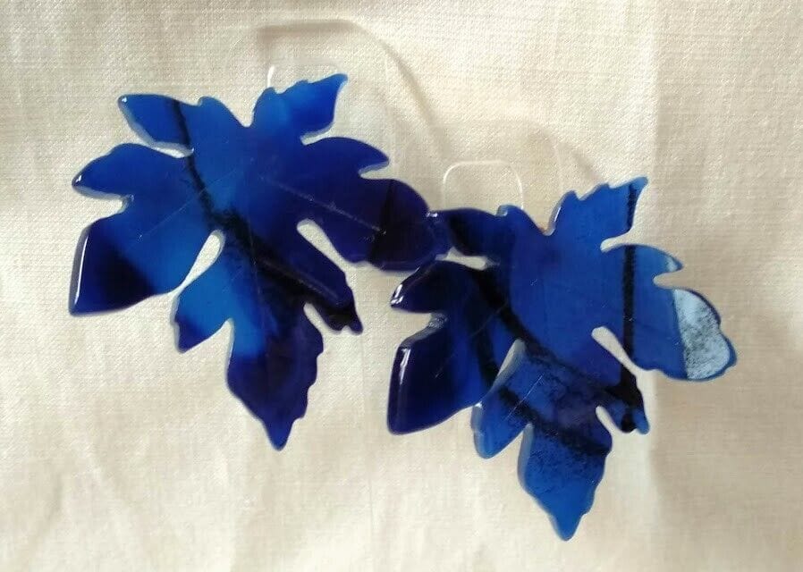 Pendientes mujer en acetato con forma de hoja cierre de presión Nuevos - Imagen 4