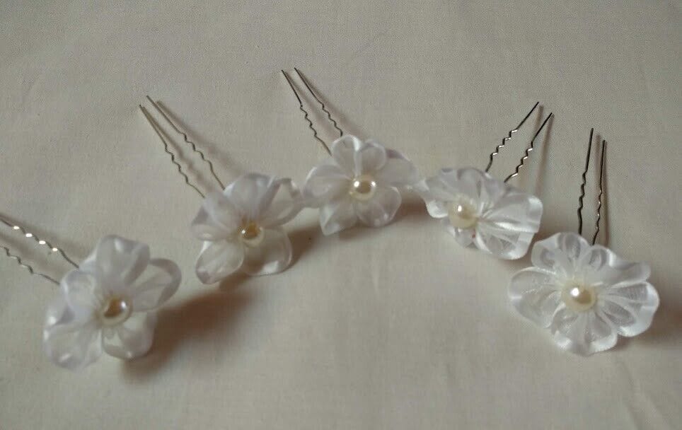 Pack 5 Horquillas aderezo mujer niña ceremonia  perlas Nuevo